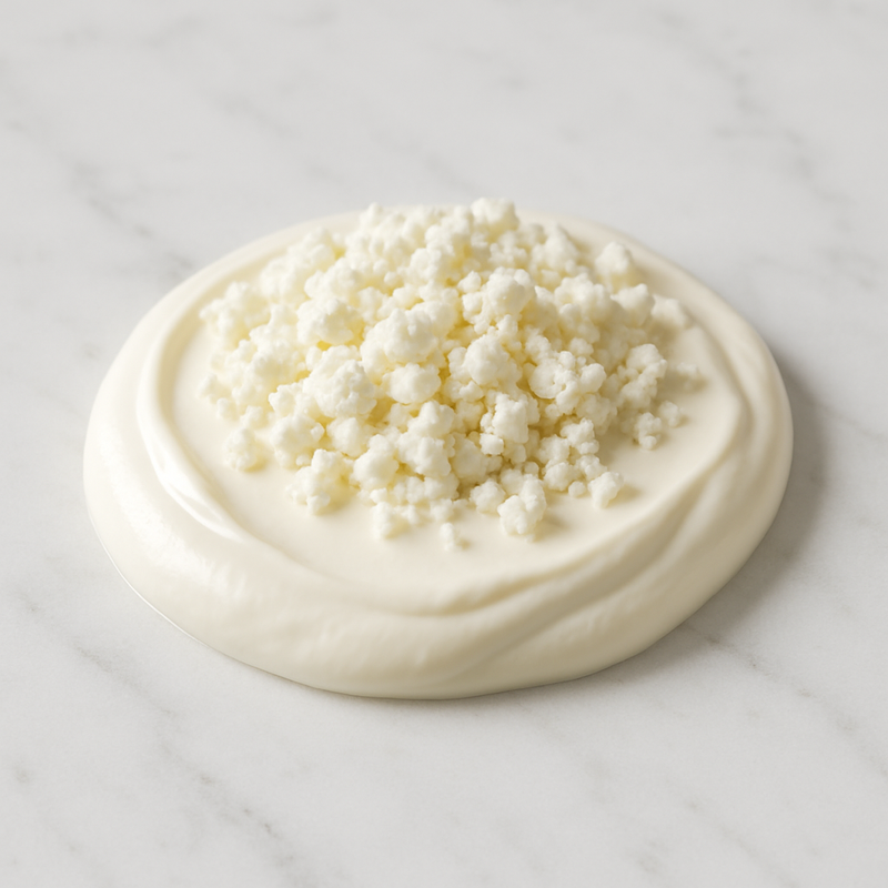 Crema agria y queso fresco (para servir)