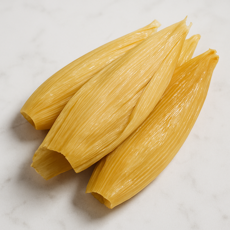 Hojas de maíz remojadas