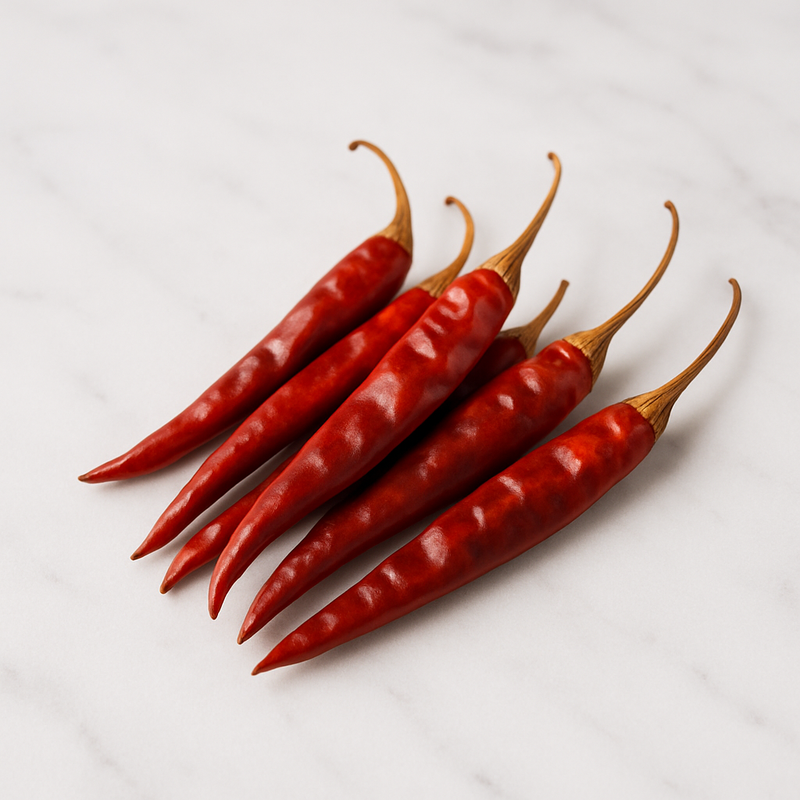 Chiles de árbol secos