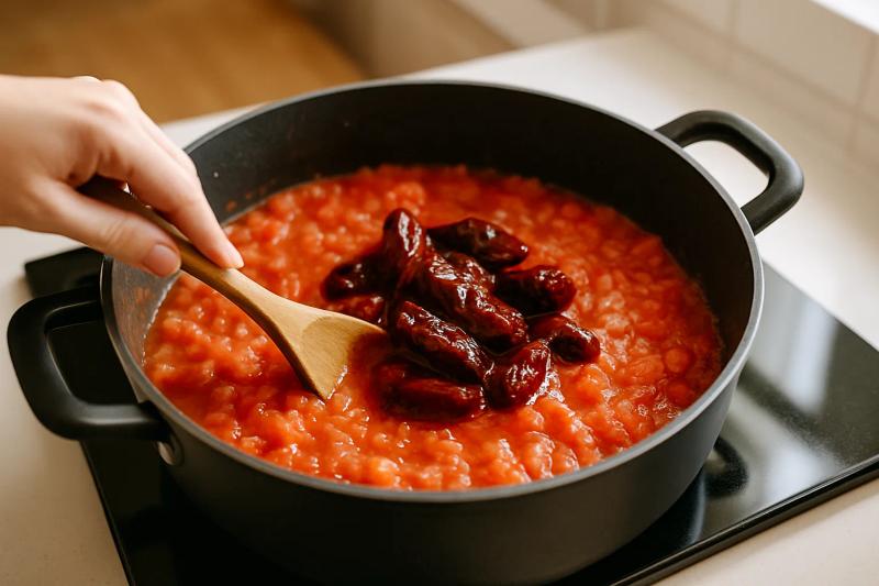 Paso 5 de Tinga de Res