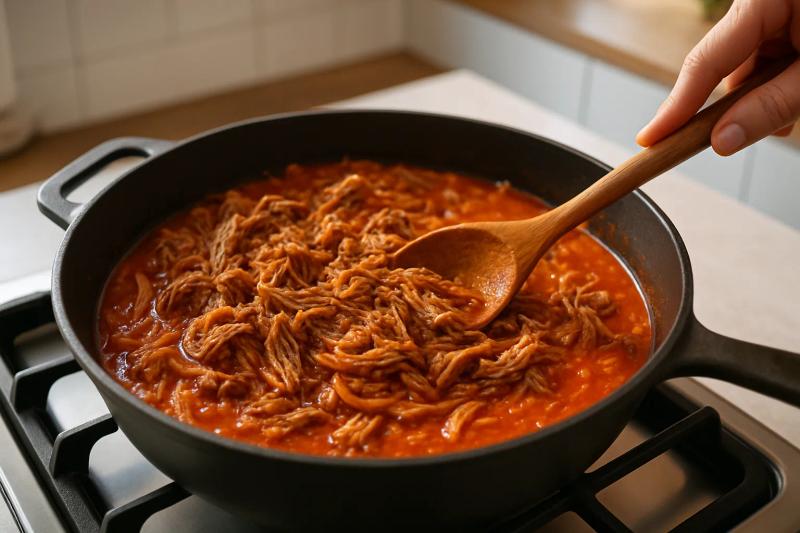 Paso 6 de Tinga de Res