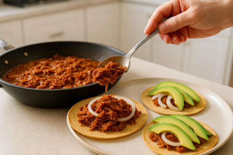 Paso 7 de Tinga de Res