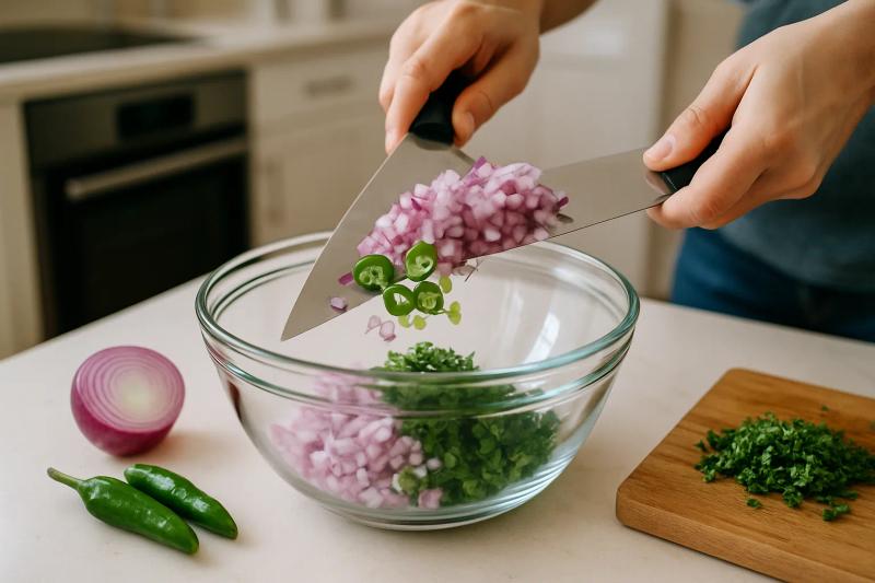 Paso 3 de Pico de Gallo Estilo Sinaloa