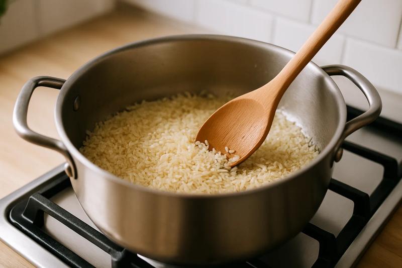 Paso 3 de Arroz Verde