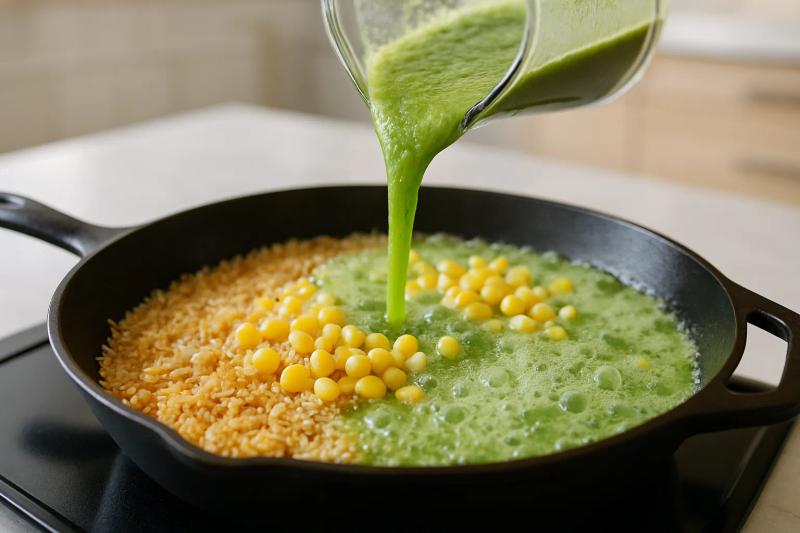Paso 4 de Arroz Verde