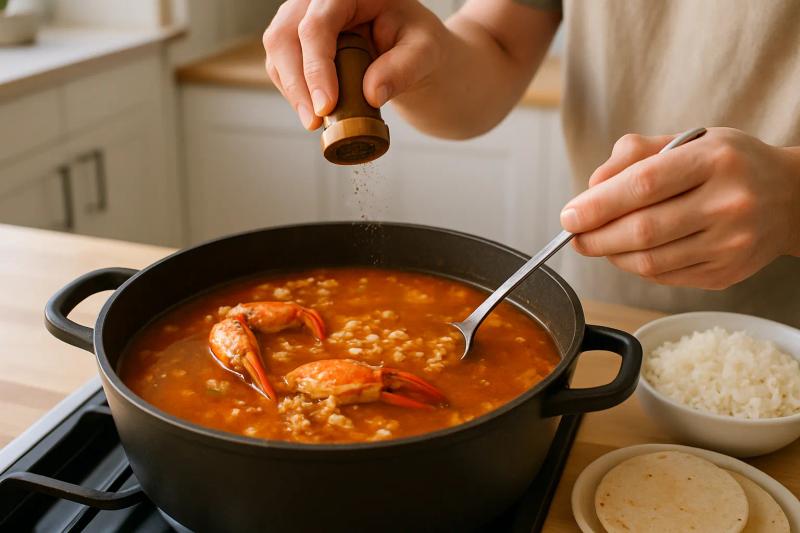 Paso 6 de Chilpachole de Jaiba