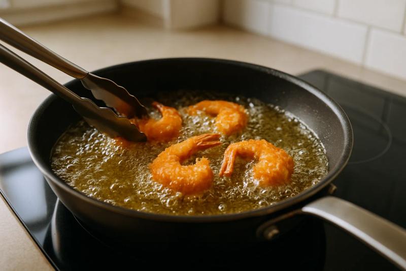 Paso 4 de Camarones al Coco