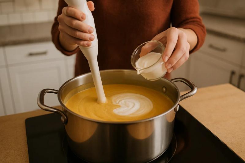 Paso 5 de Sopa de Flor de Calabaza