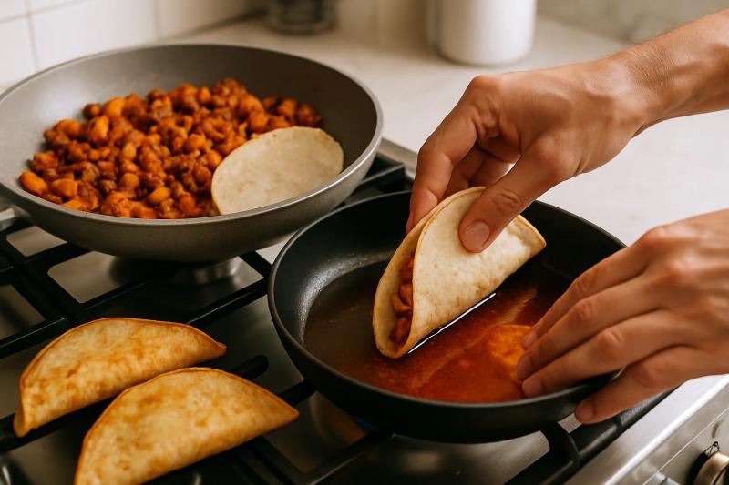 Paso 5 de Tacos de Canasta de Papa