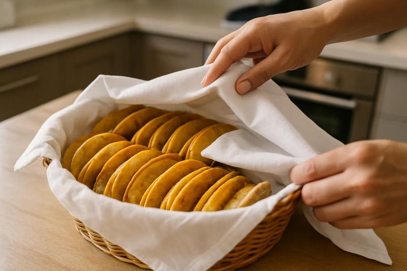 Paso 6 de Tacos de Canasta de Papa