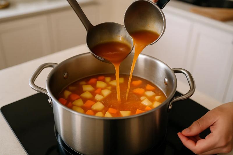 Paso 4 de Caldo de Camarón