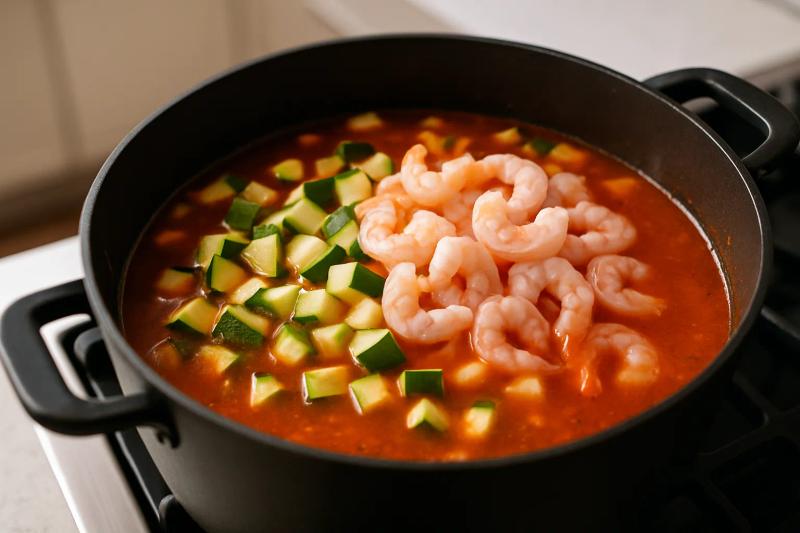 Paso 5 de Caldo de Camarón