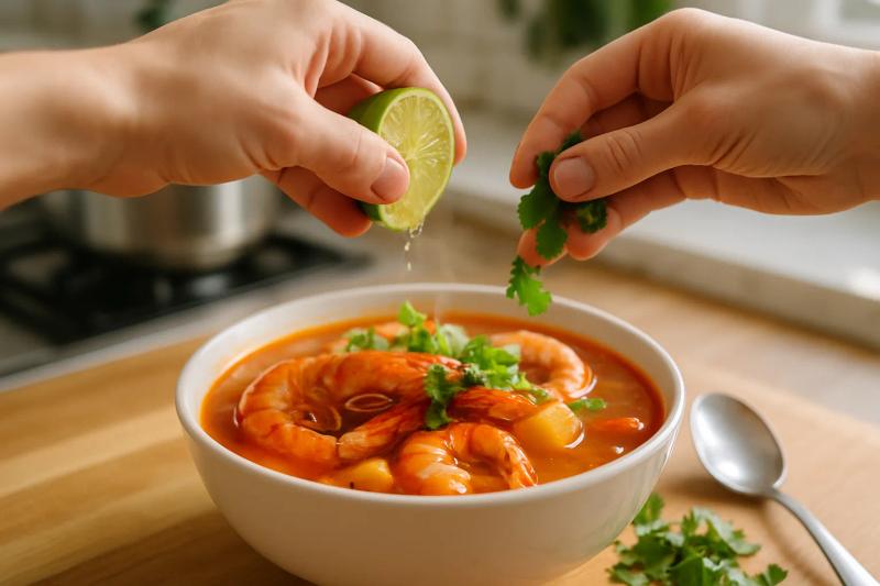 Paso 6 de Caldo de Camarón