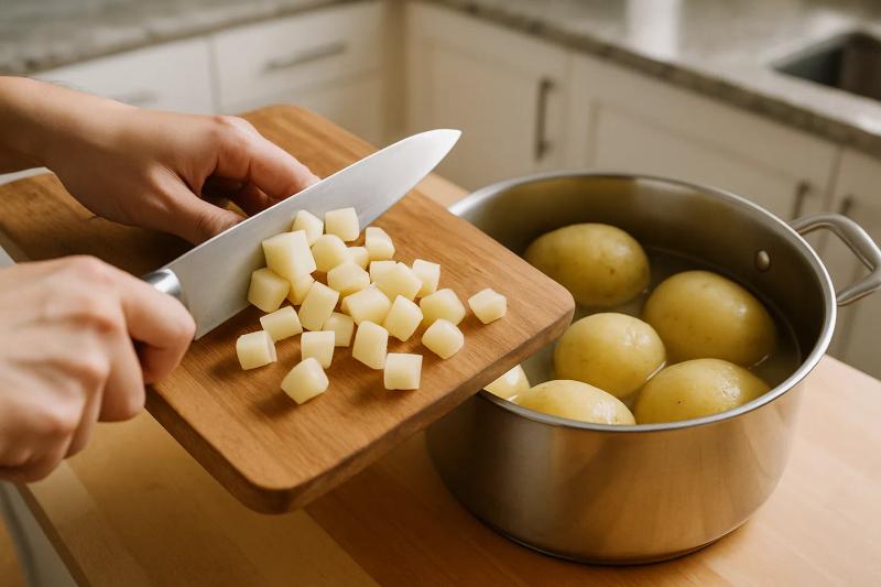 Paso 1 de Papas con Rajas