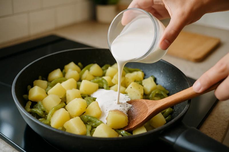 Paso 5 de Papas con Rajas