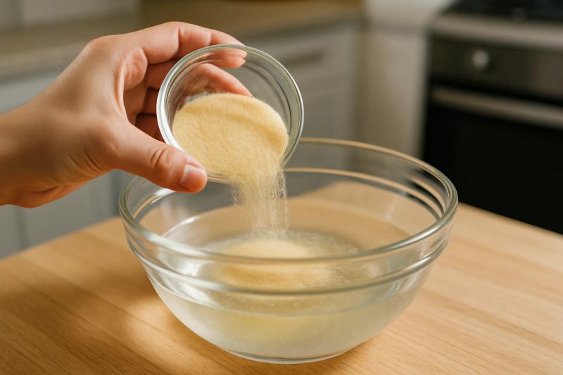 Paso 1 de Gelatina de Rompope