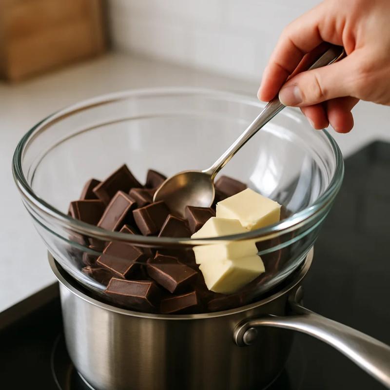 Paso 2 de Pastel de Chocoflan Poblano