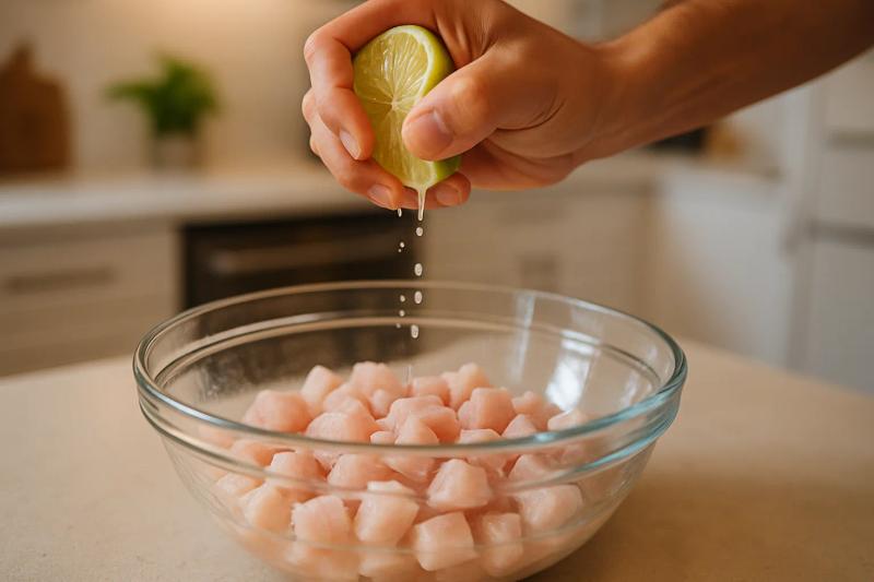 Paso 2 de Ceviche de Coco