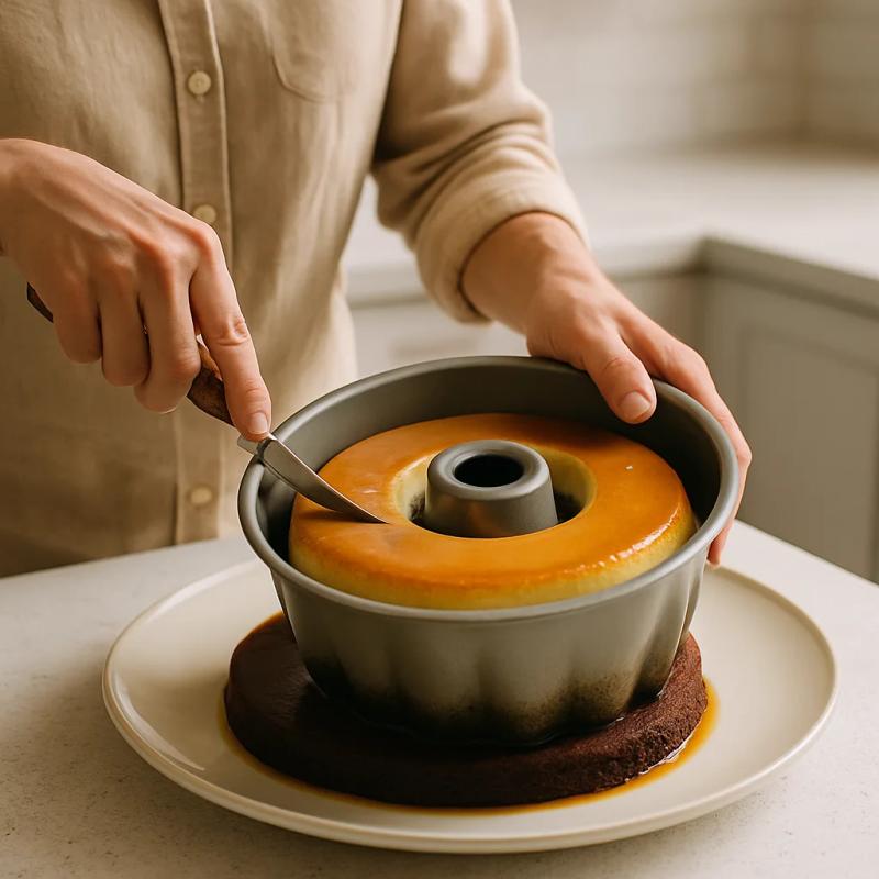 Paso 8 de Pastel de Chocoflan Poblano