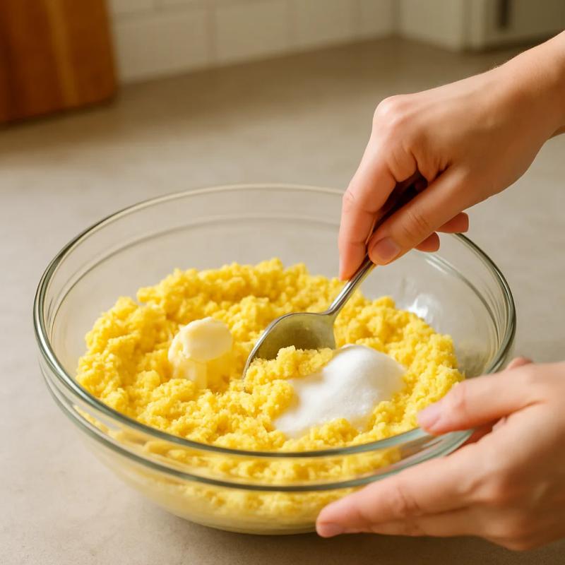 Paso 2 de Huchepos con Crema y Salsa