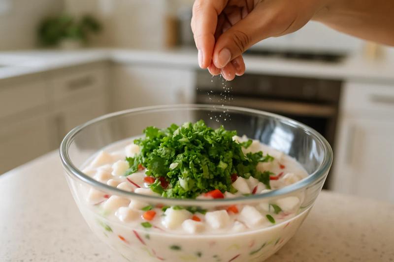 Paso 5 de Ceviche de Coco