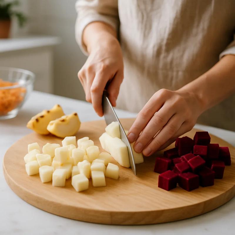 Paso 2 de Ensalada de Manzana Navideña