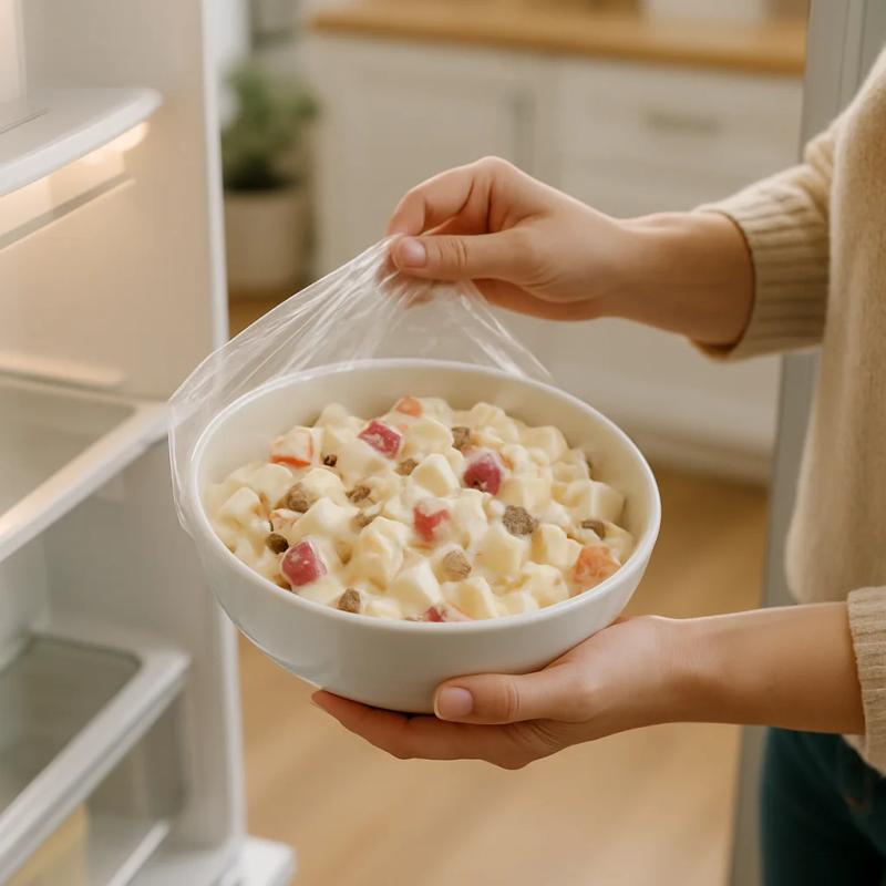 Paso 6 de Ensalada de Manzana Navideña