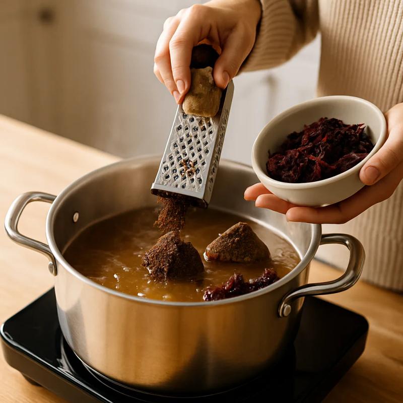 Paso 2 de Ponche Navideño con Piquete