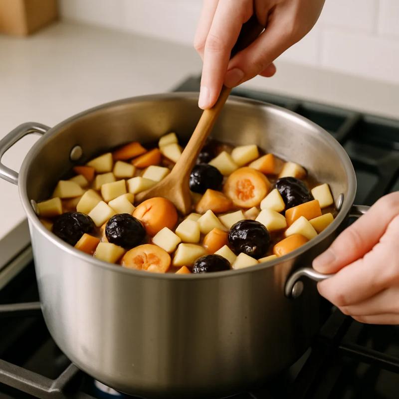 Paso 3 de Ponche Navideño con Piquete