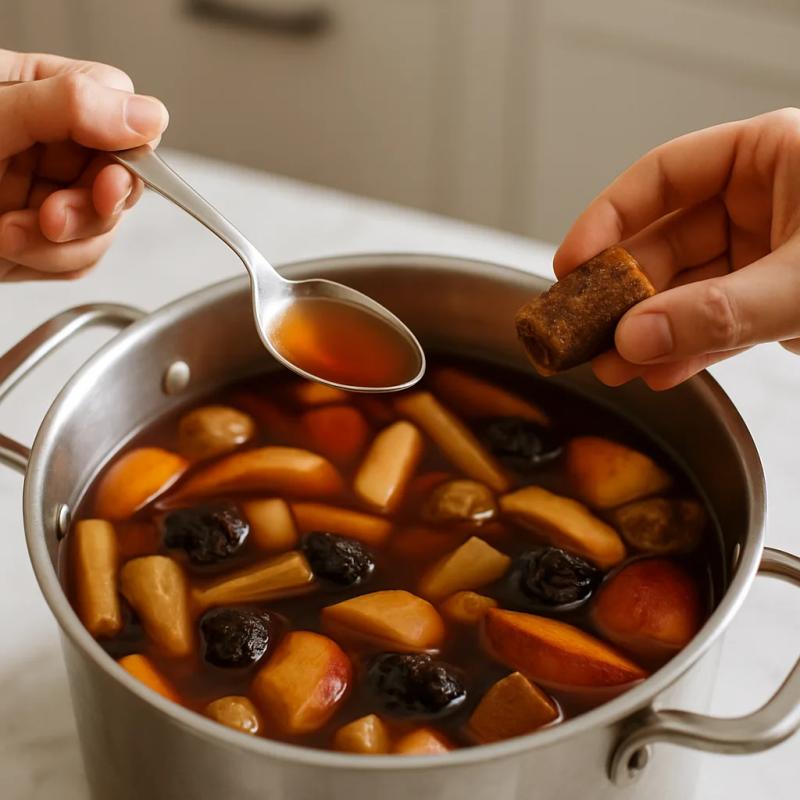 Paso 5 de Ponche Navideño con Piquete