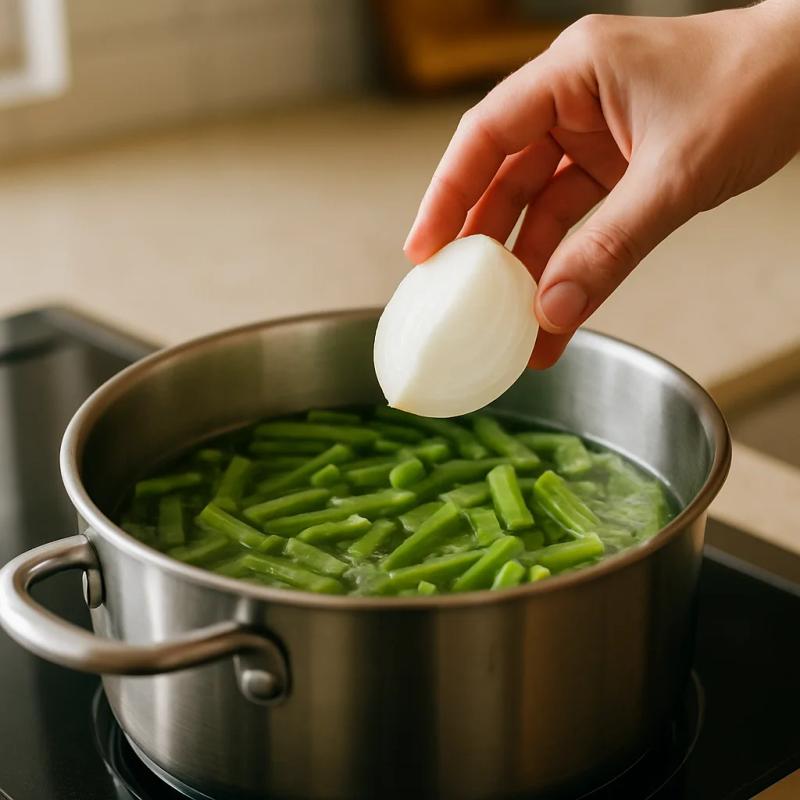 Paso 1 de Nopalitos con Camarón Seco