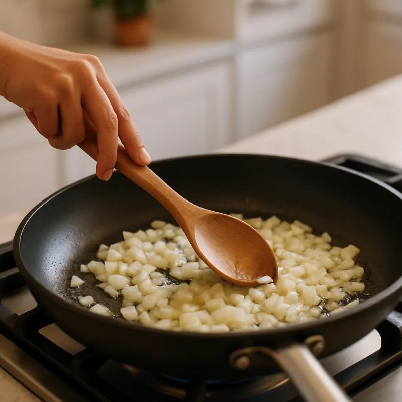 Paso 4 de Nopalitos con Camarón Seco