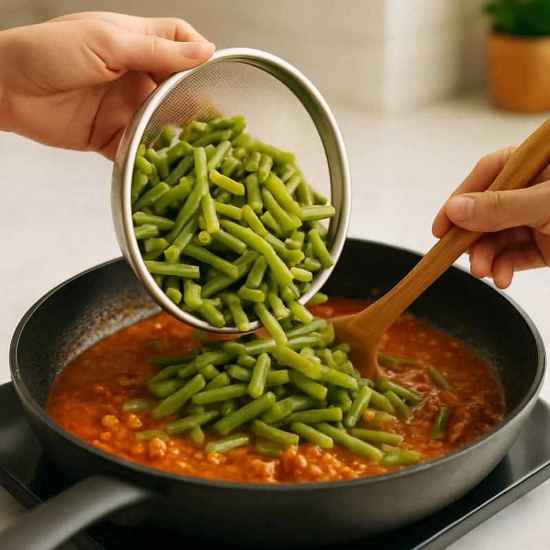 Paso 6 de Nopalitos con Camarón Seco