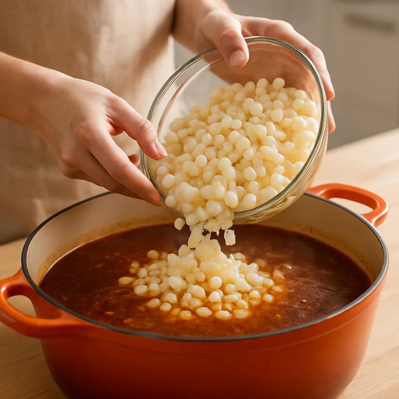 Paso 5 de Pozole de Champinones