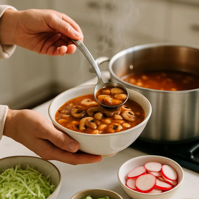 Paso 8 de Pozole de Champinones