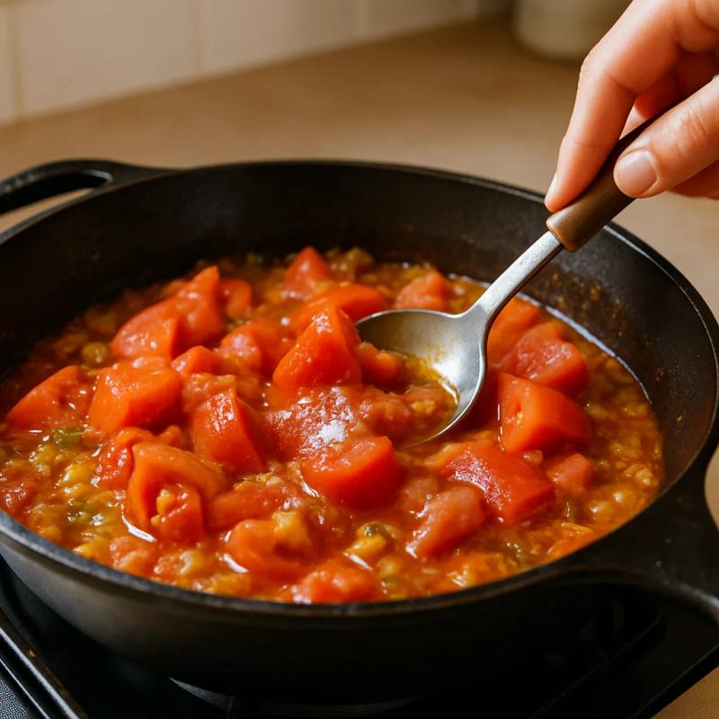 Paso 3 de Shakshuka Mexicana