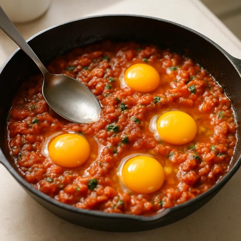 Paso 4 de Shakshuka Mexicana