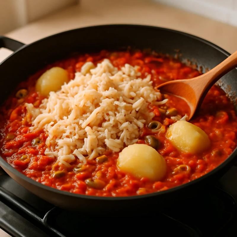 Paso 5 de Bacalao Navideño a la Mexicana