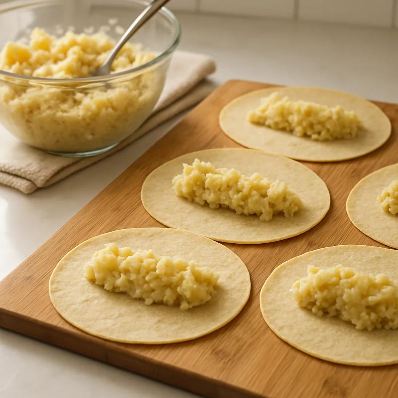 Paso 4 de Flautas de Papa con Queso