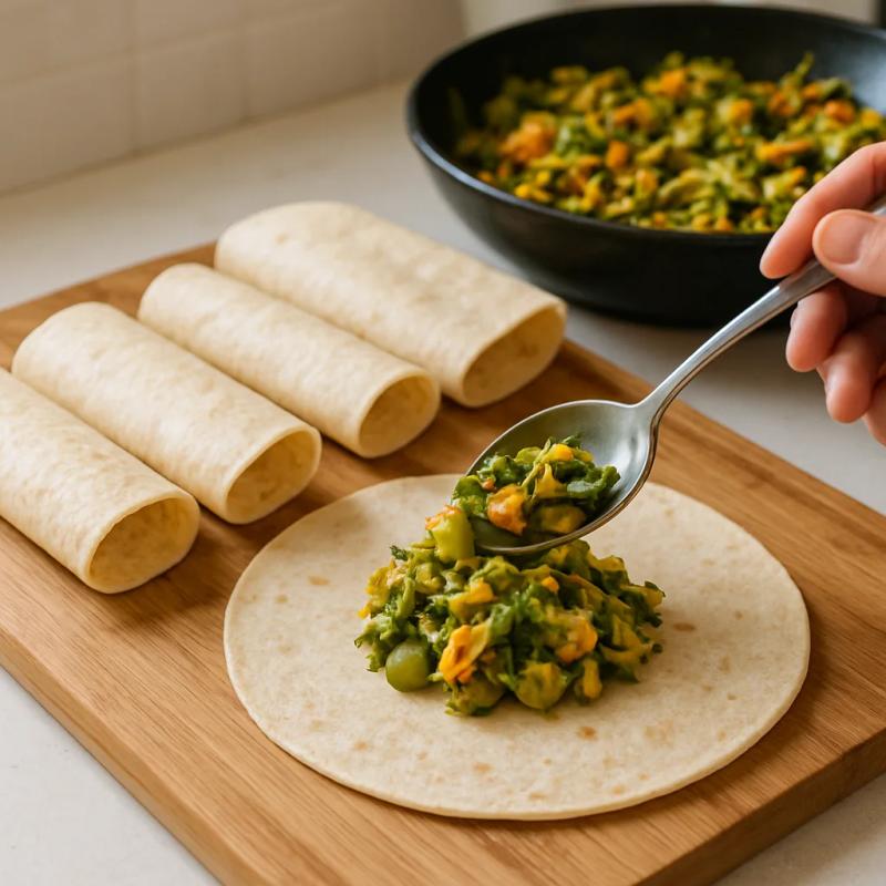 Paso 6 de Enchiladas de Flor de Calabaza