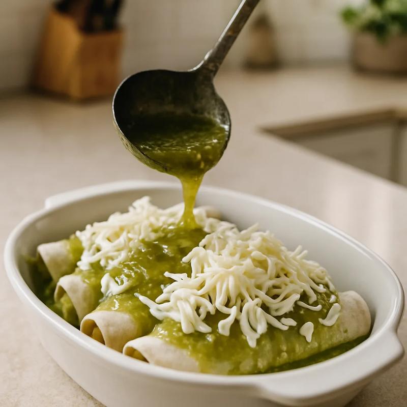 Paso 7 de Enchiladas de Flor de Calabaza