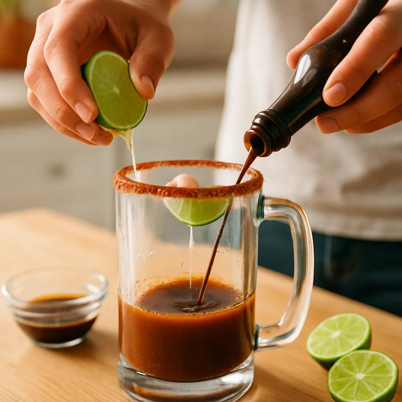 Paso 2 de Michelada de Camarón