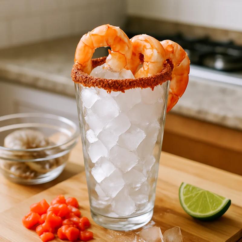 Paso 4 de Michelada de Camarón