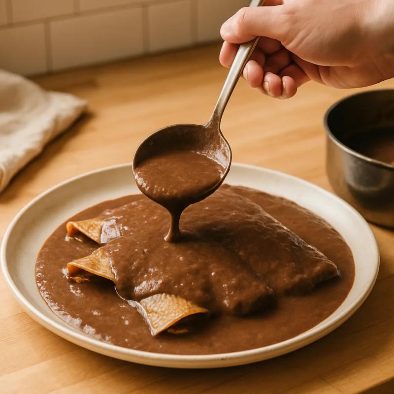 Paso 6 de Enfrijoladas Veganas