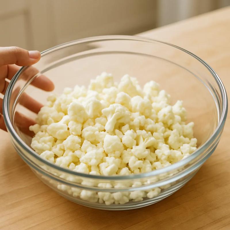 Paso 1 de Ceviche Vegano de Coliflor