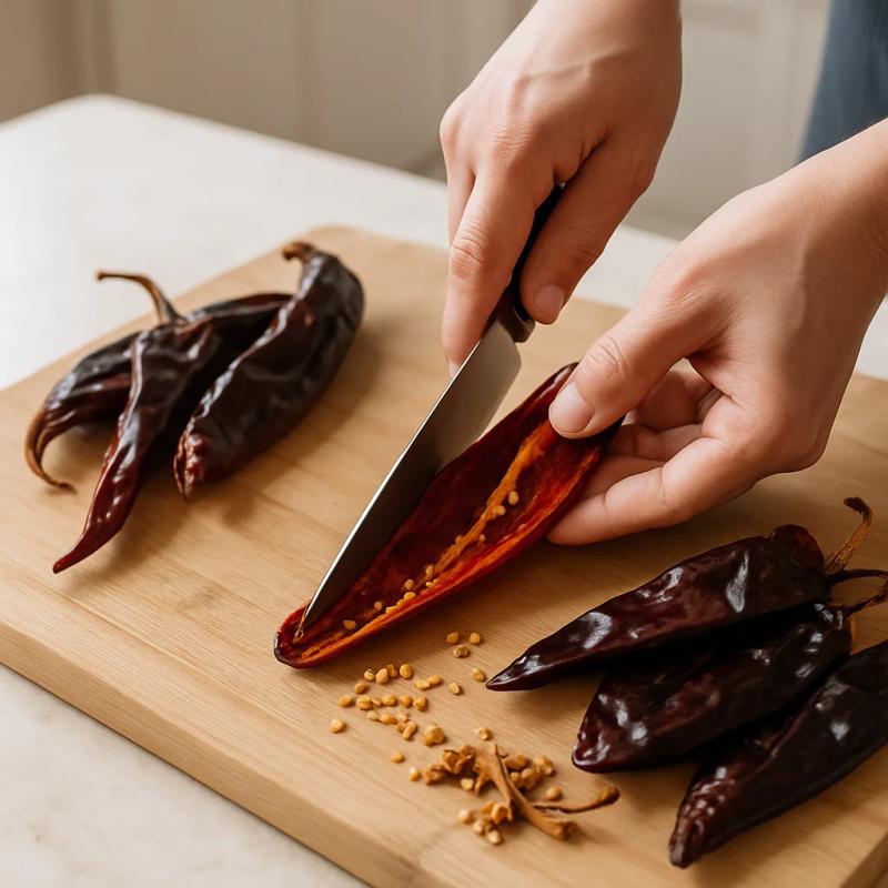 Paso 1 de Adobo Base de Chile Guajillo