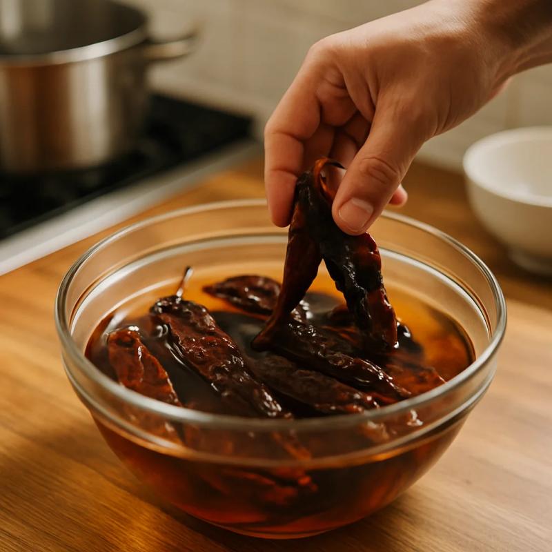 Paso 3 de Adobo Base de Chile Guajillo