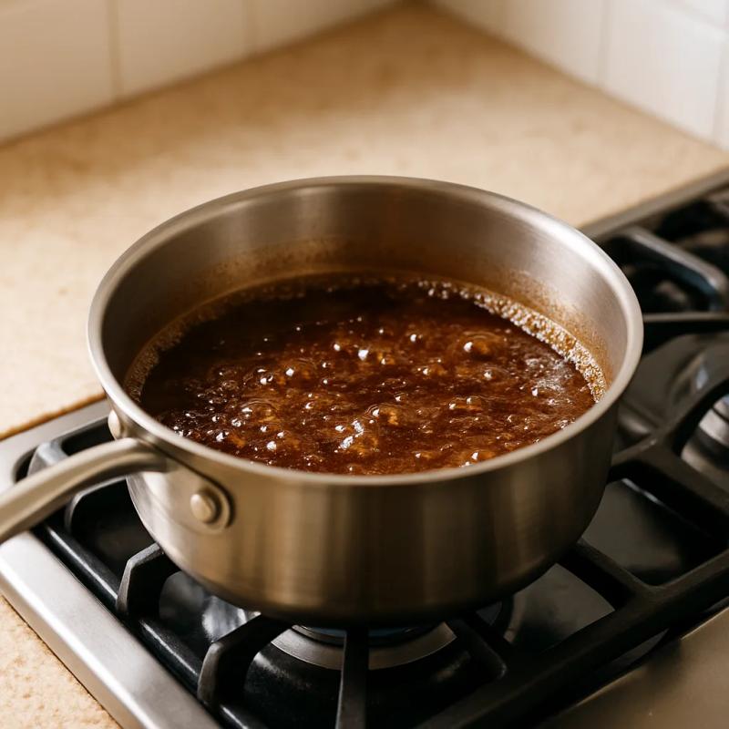 Paso 3 de Piloncillo en Almíbar