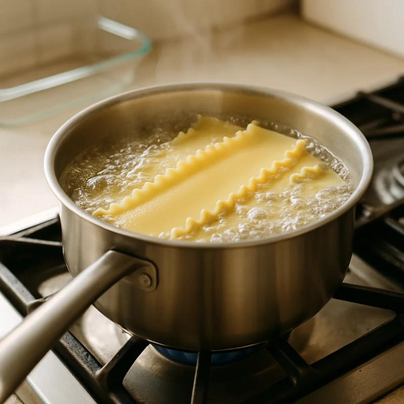 Paso 1 de Lasaña de Mole Poblano