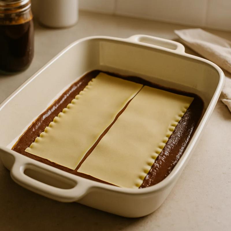 Paso 5 de Lasaña de Mole Poblano